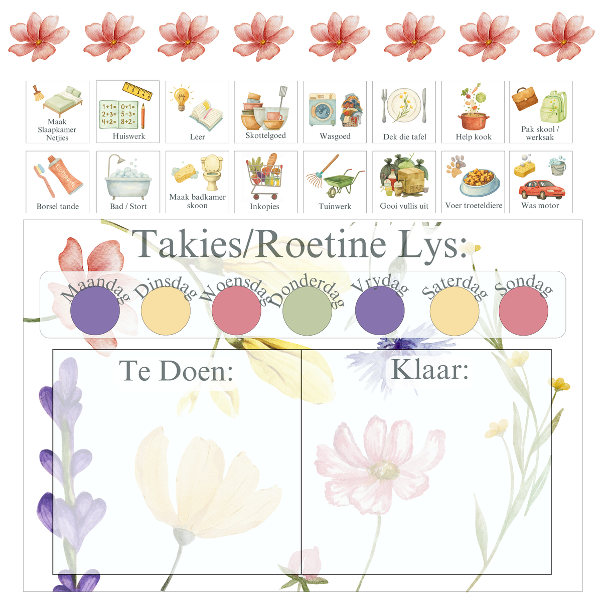 Wild Flower Chorus Chart