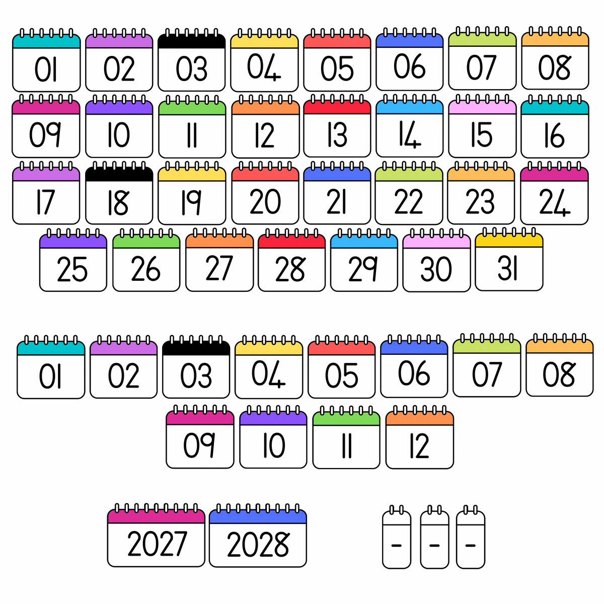 Ring Math Calendar Set