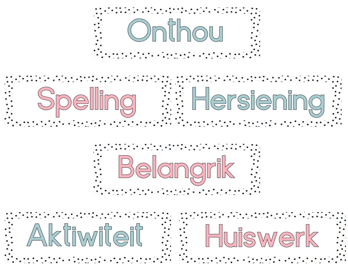 Polka Dot Reminder Set