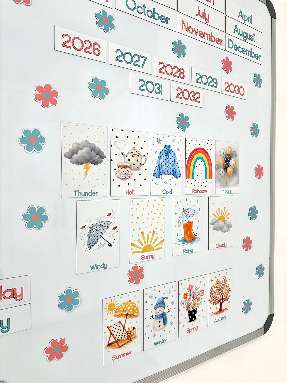 Polka dot Advanced Weather Calendar Chart