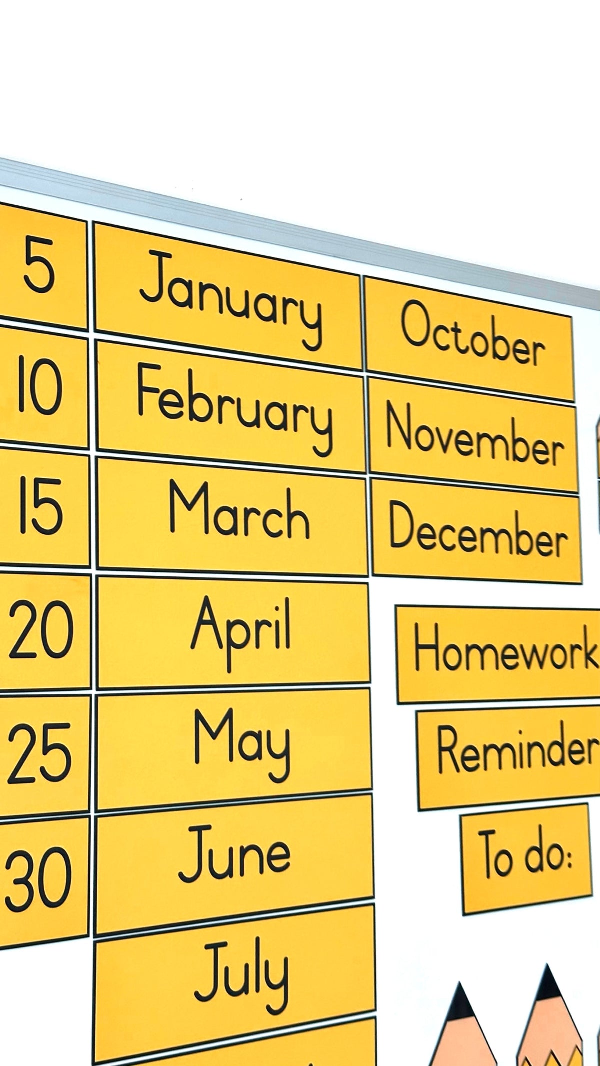 Pencil Calender Set