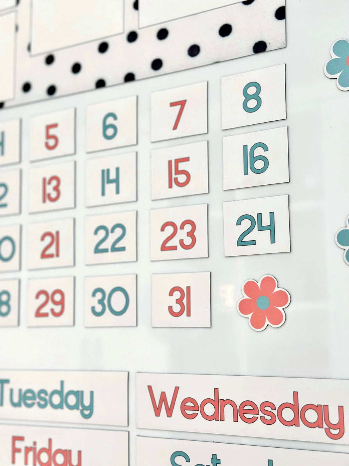 Polka dot Advanced Weather Calendar Chart