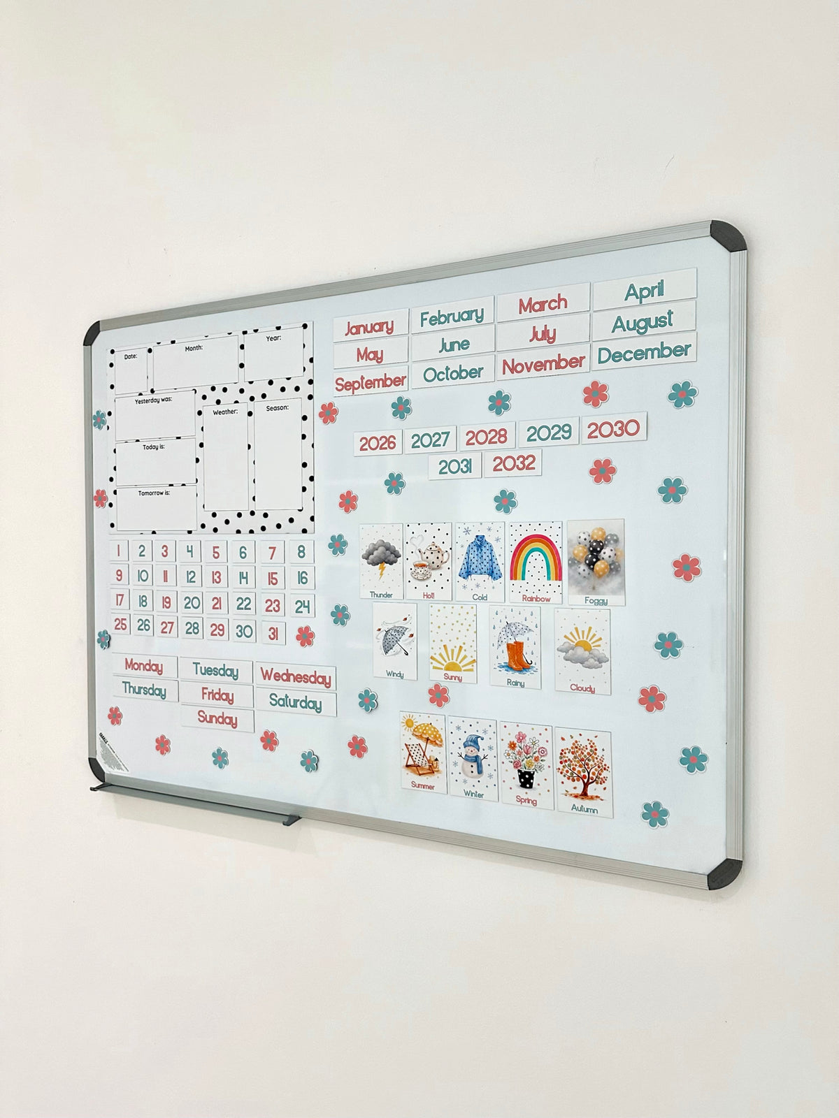 Polka dot Advanced Weather Calendar Chart