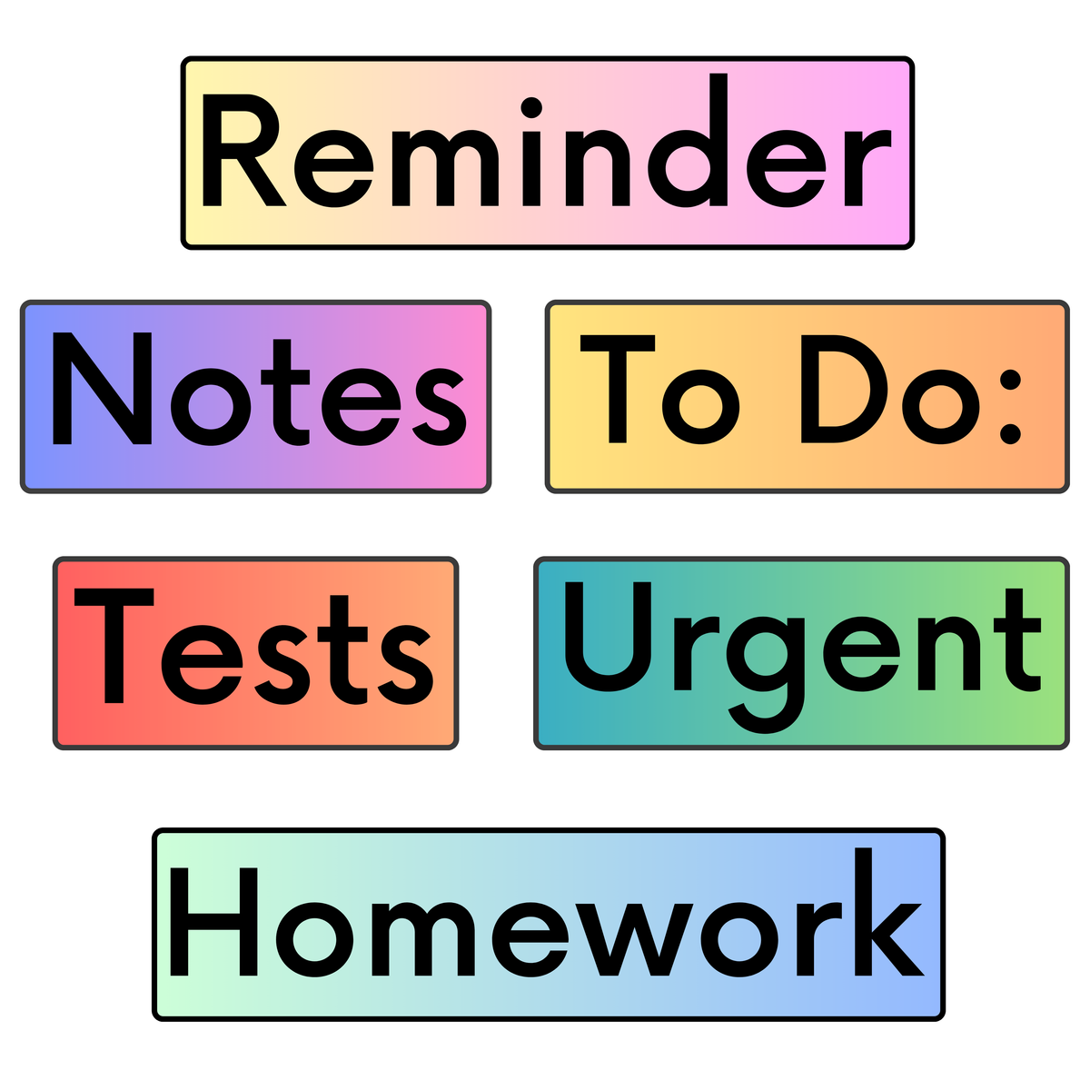 Colourful Reminder Magnets