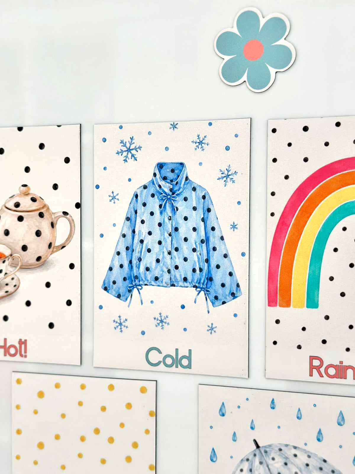 Polka dot Advanced Weather Calendar Chart