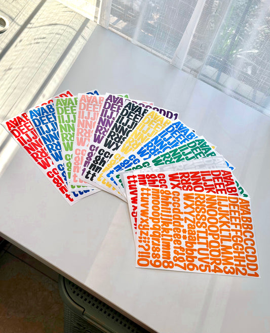 A4 Alphabet Stickers Pack