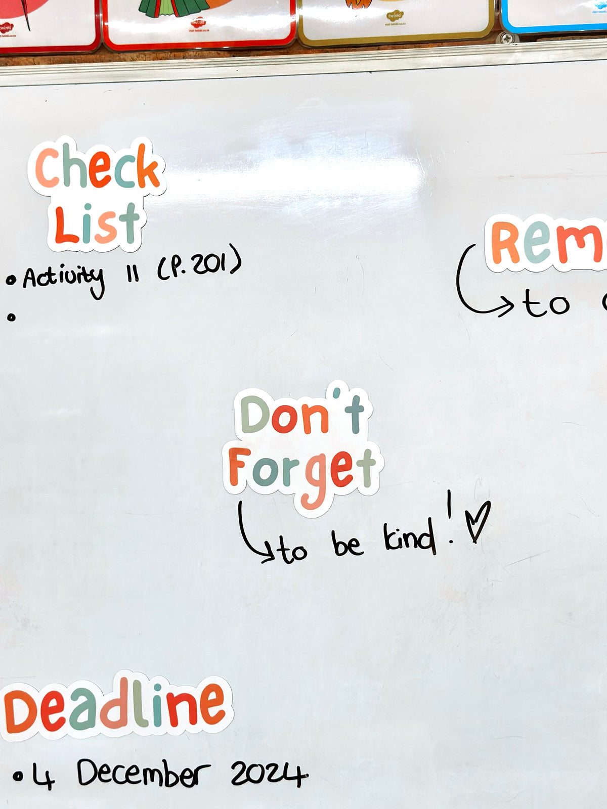 Soft Pastel Reminder Magnets