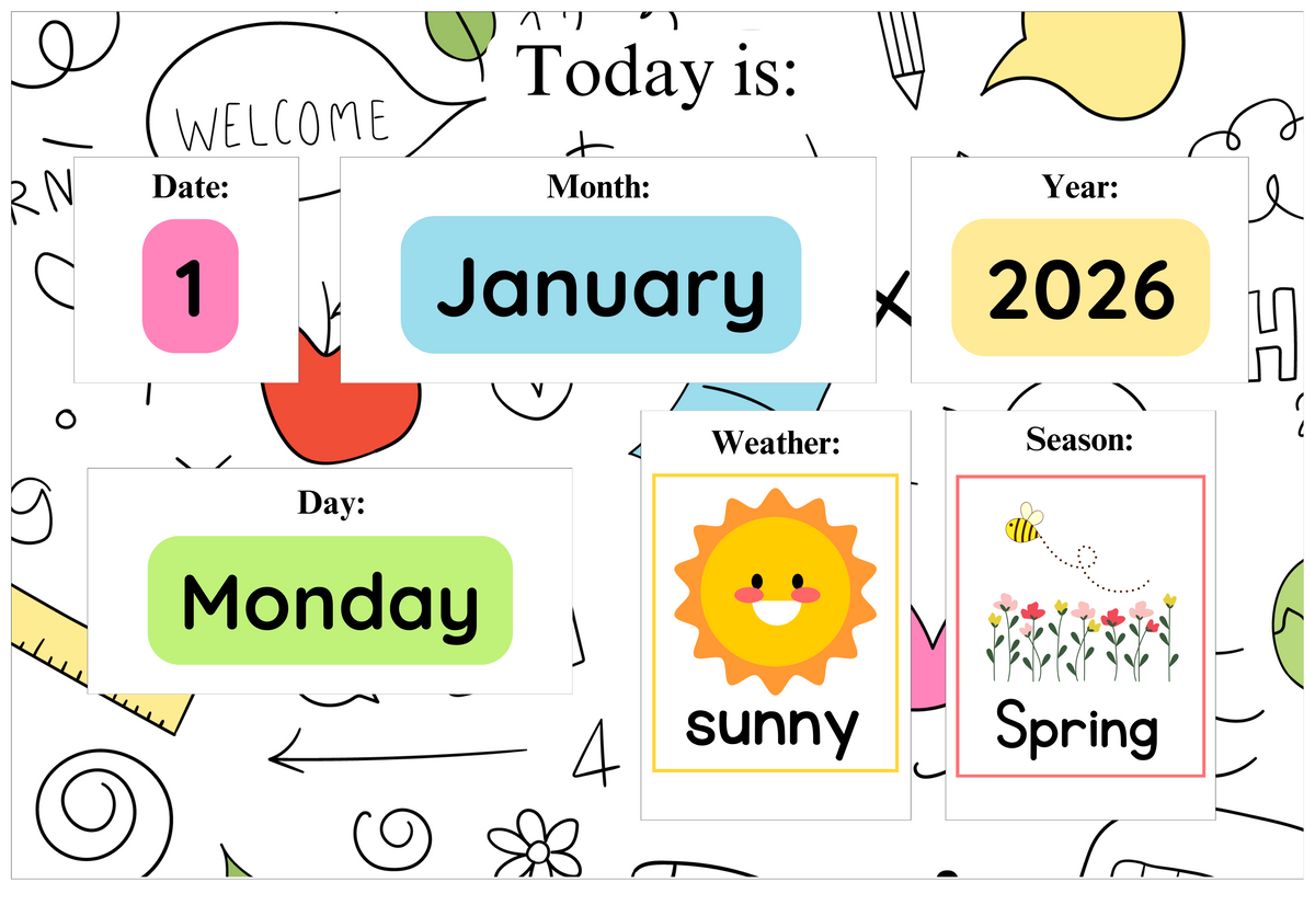 School Doodle Light Weather Chart