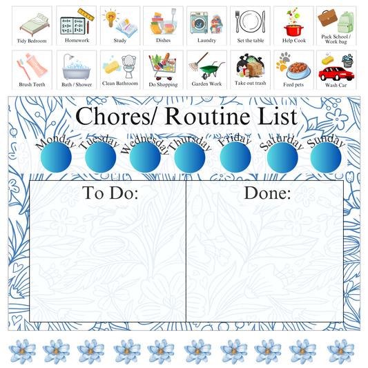 Blue Flowers Chores/ Routine List