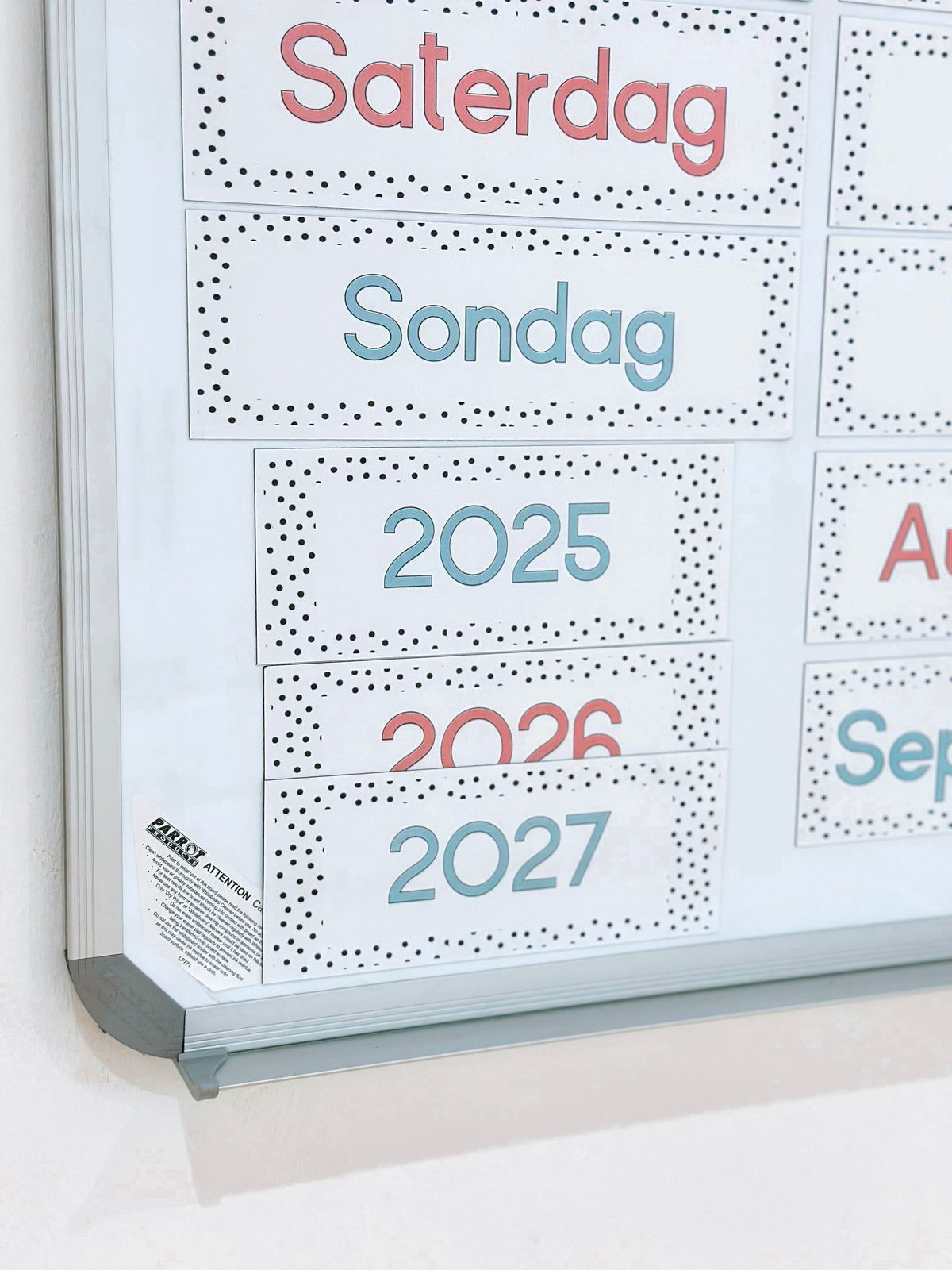 Polka Dot Calendar Magnets