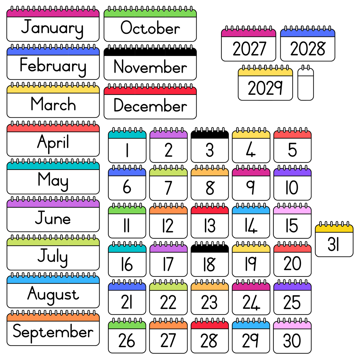 Ring Calendar + Reminder Magnet Set