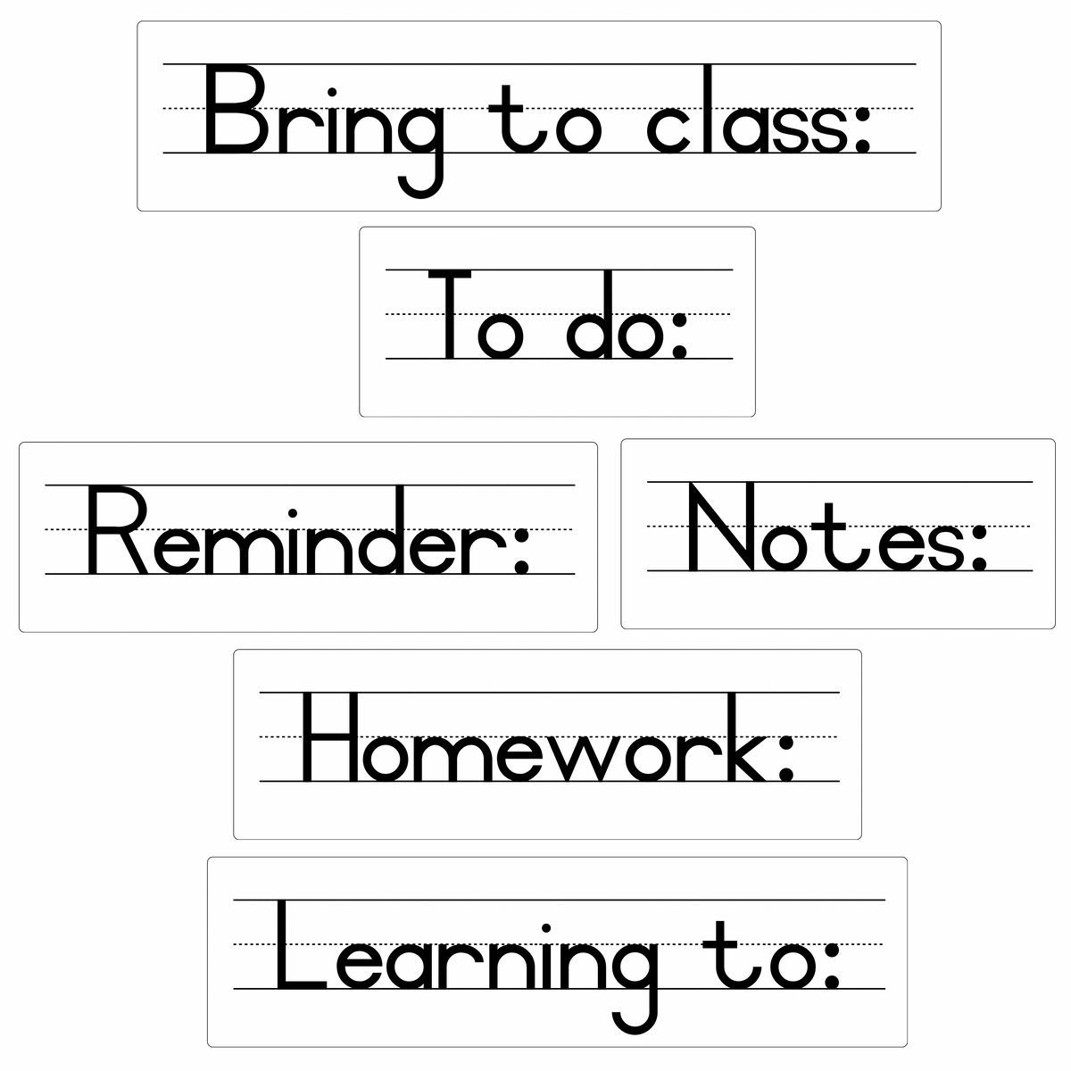 Foundation Reminder set