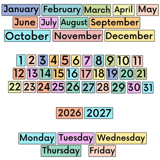 Colourful Calendar Magnets