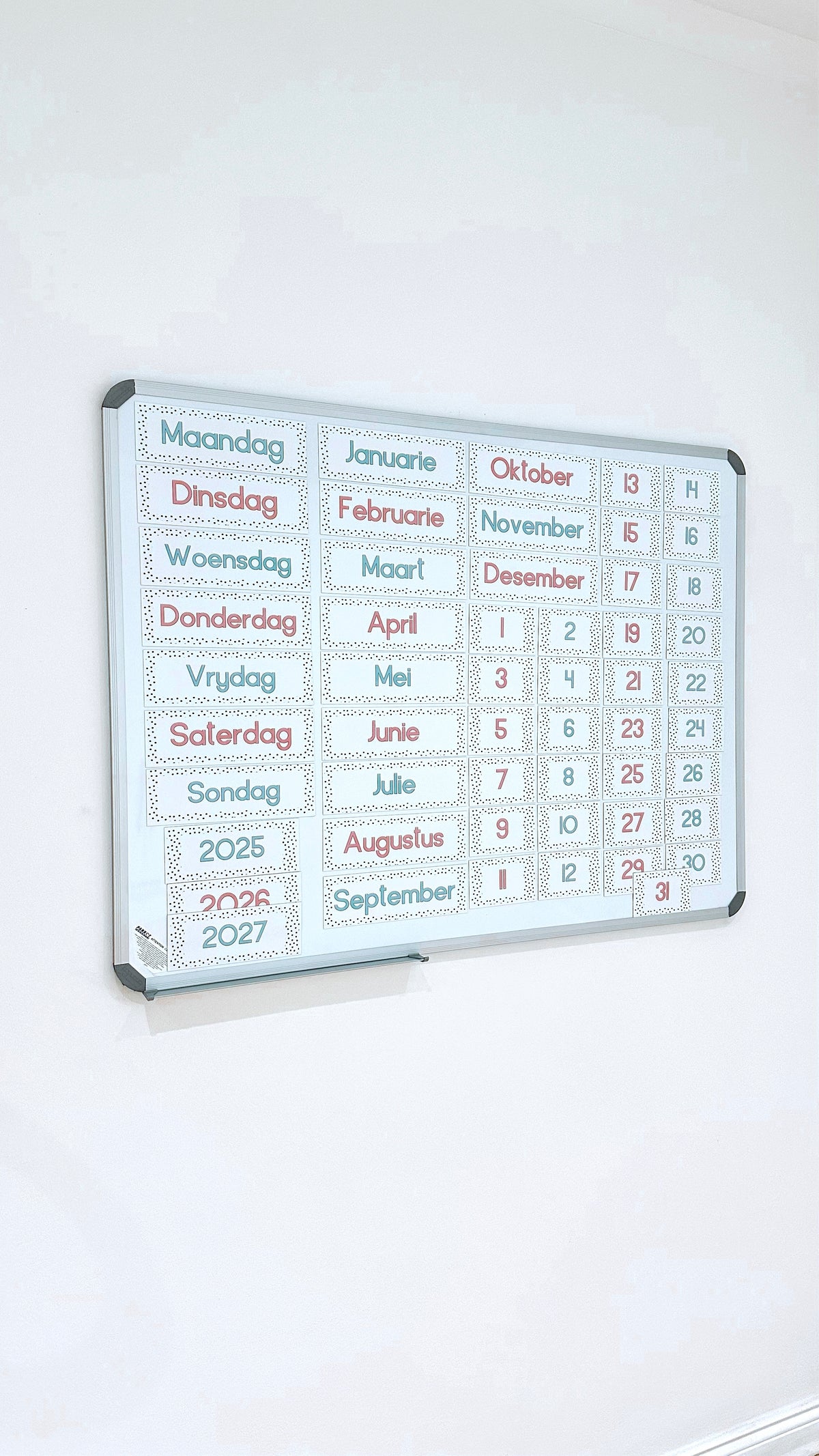 Polka Dot Calendar Magnets