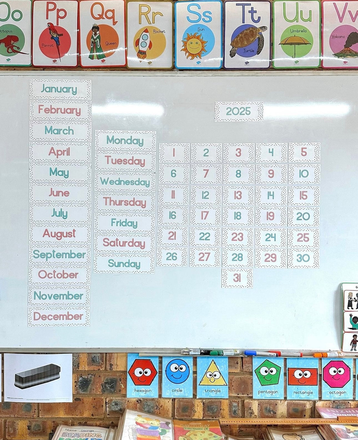 Polka Dot Calendar Magnets