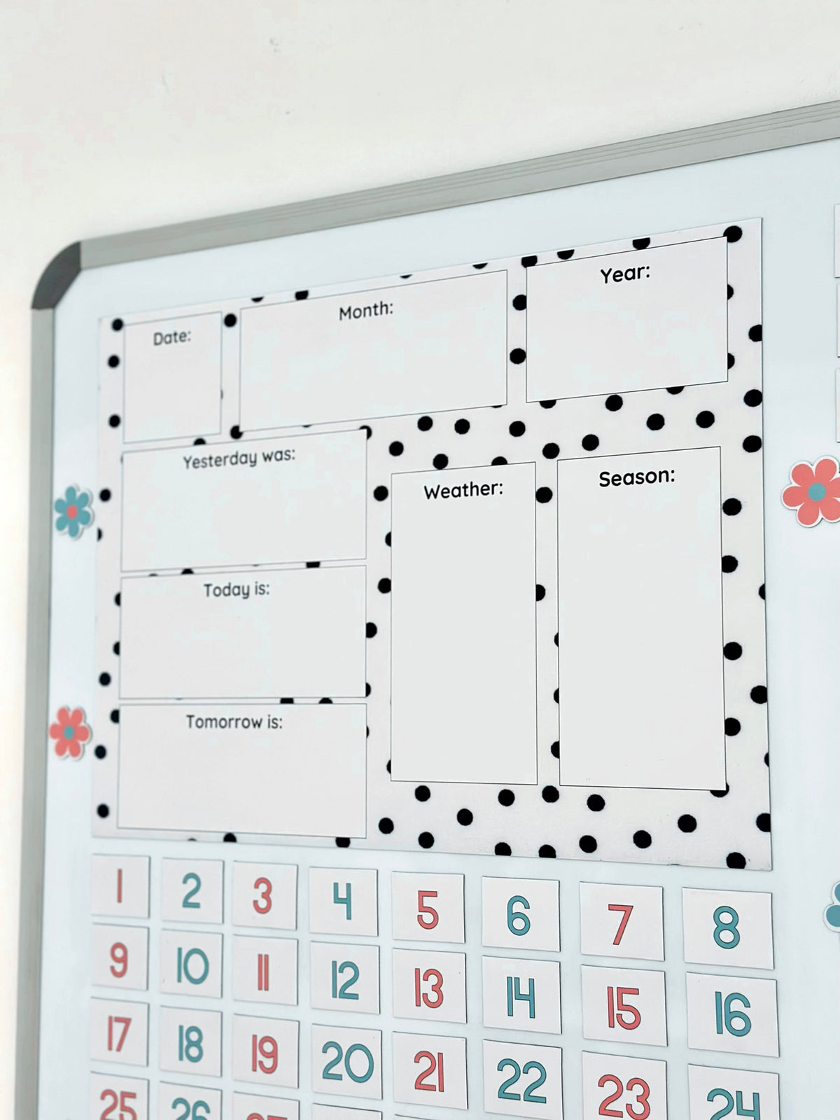 Polka dot Advanced Weather Calendar Chart