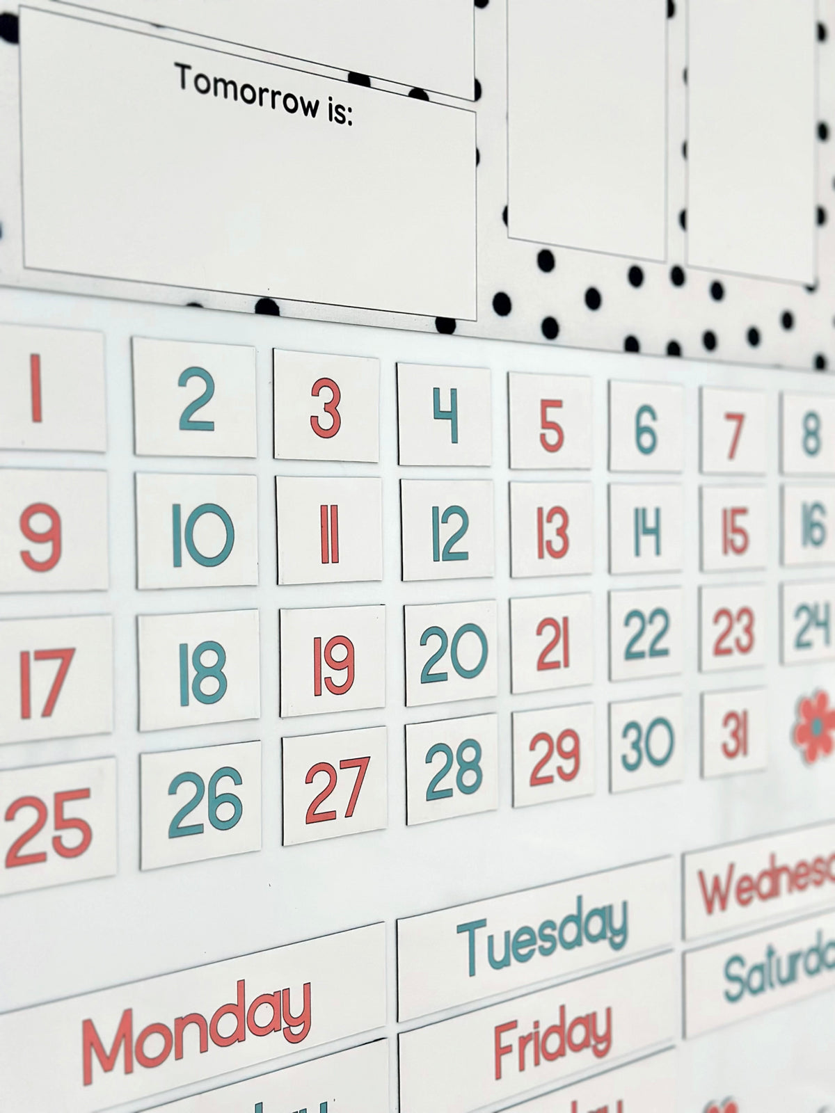 Polka dot Advanced Weather Calendar Chart