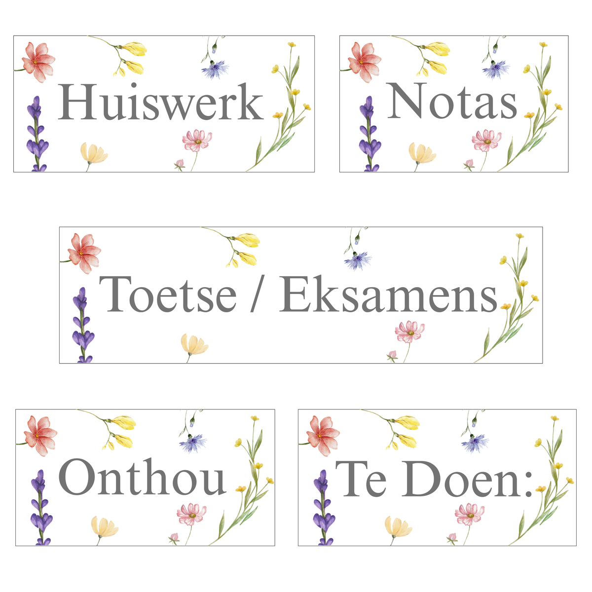 Wild Flowers Reminder Magnets