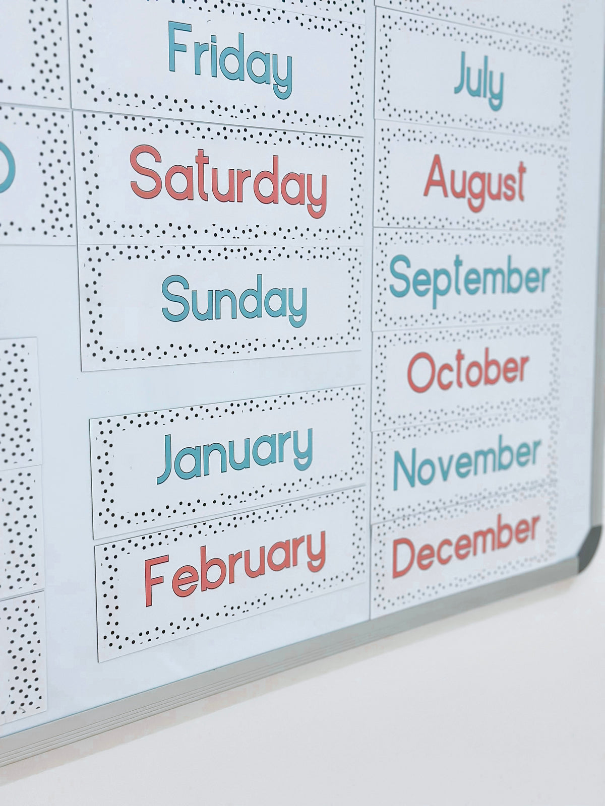 Polka Dot Calendar Magnets