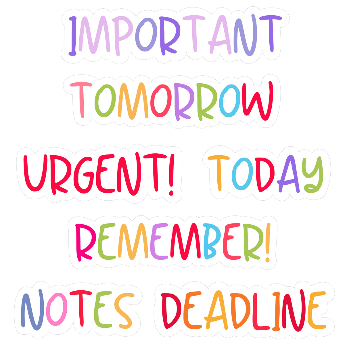 Rainbow Reminder Magnets
