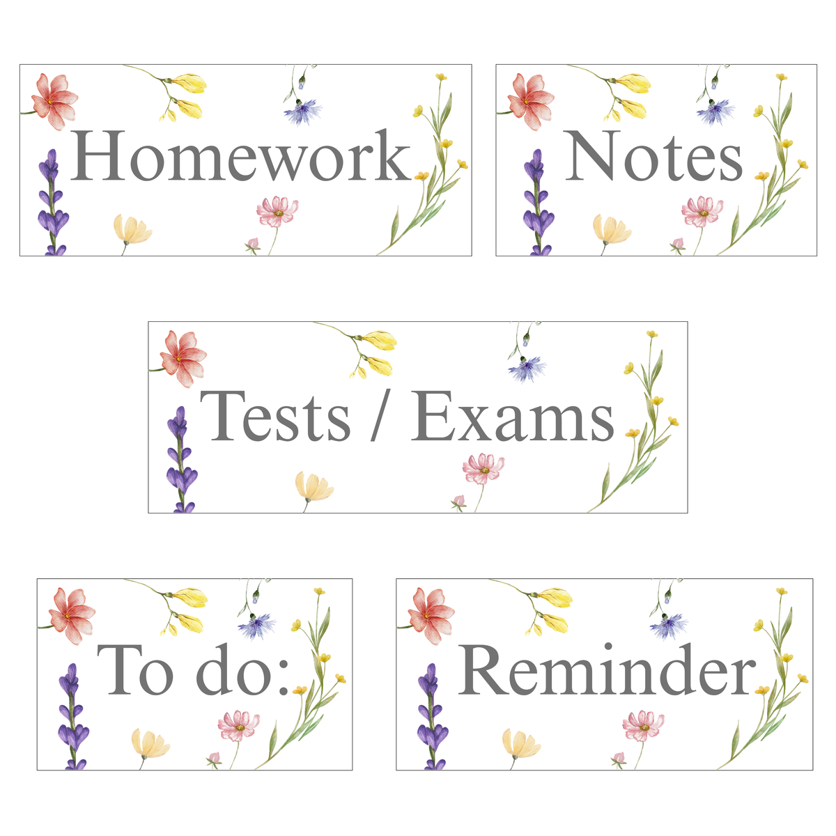 Wild Flowers Reminder Magnets