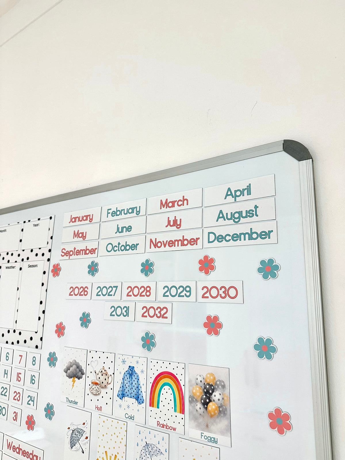 Polka dot Advanced Weather Calendar Chart