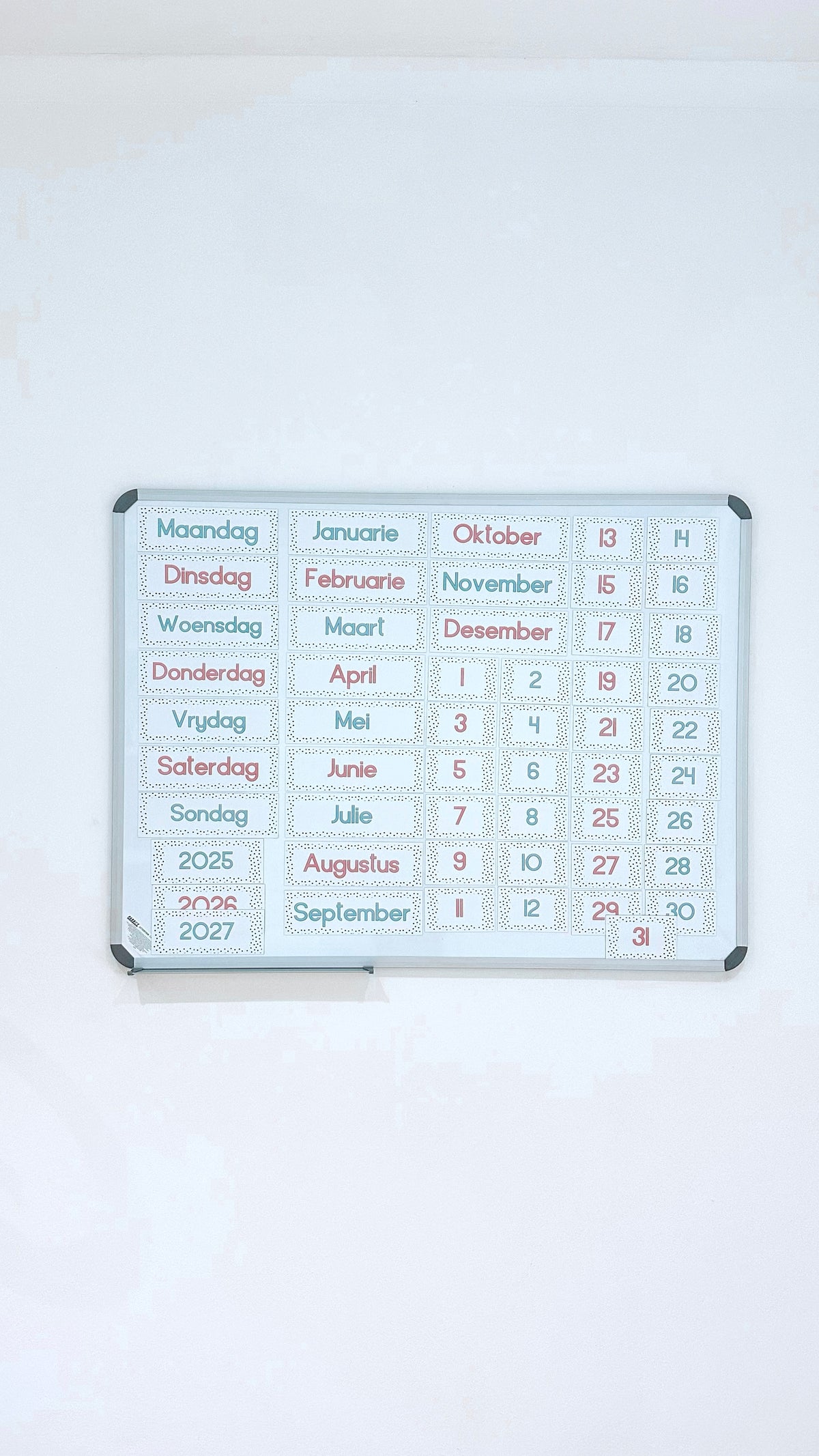 Polka Dot Calendar Magnets