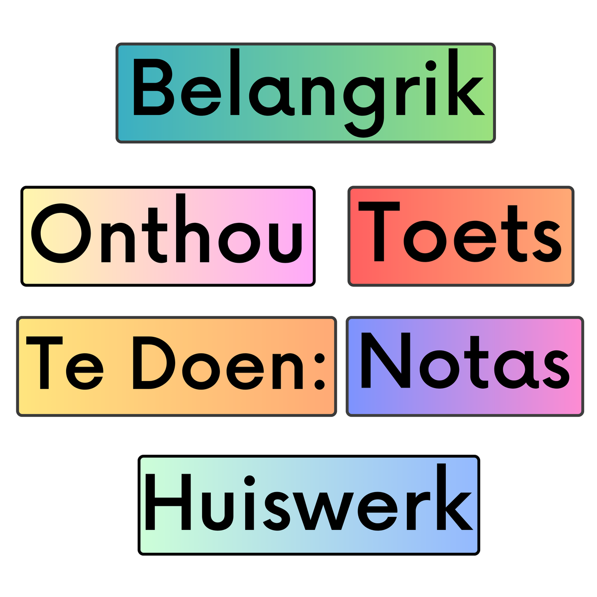 Colourful Reminder Magnets