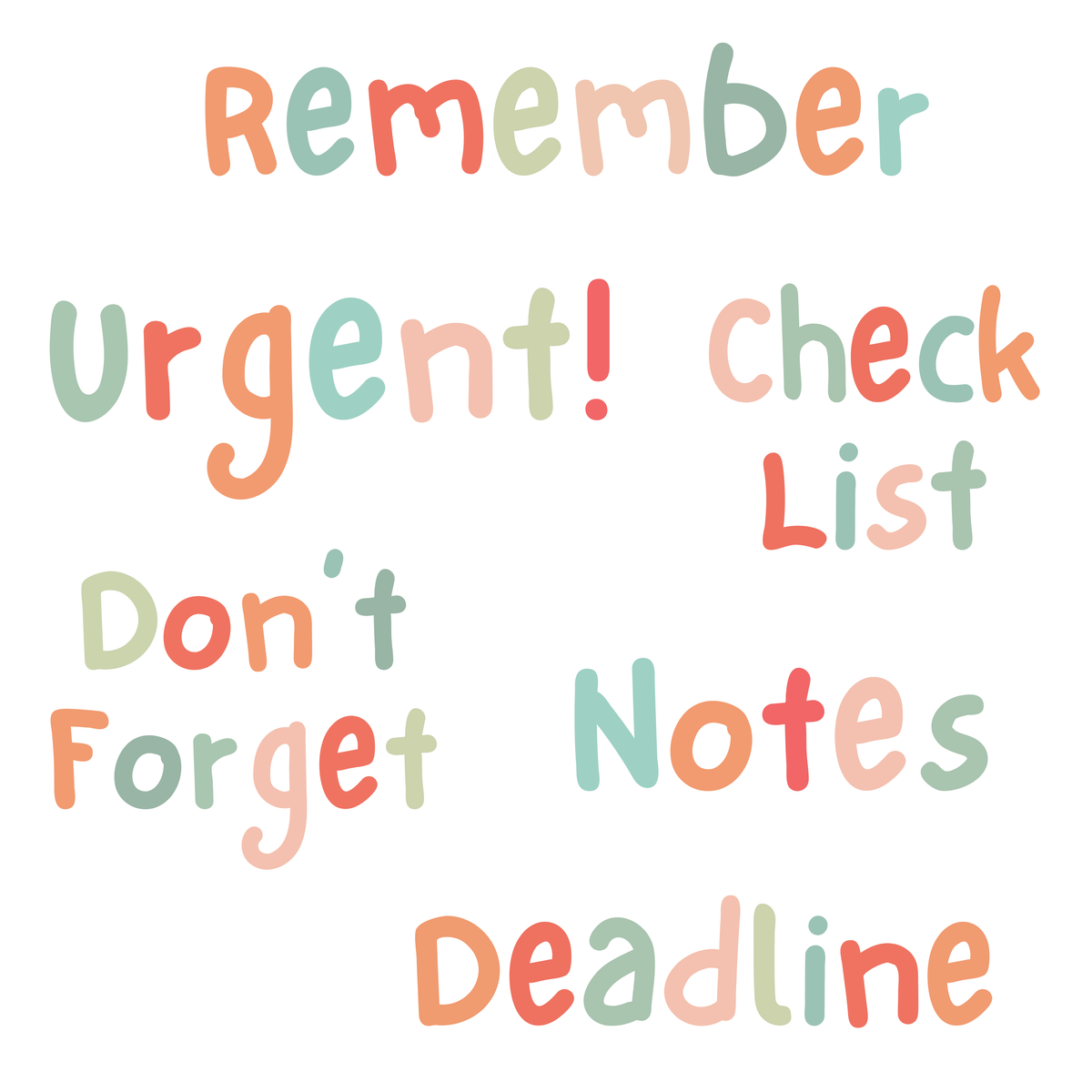 Soft Pastel Reminder Magnets