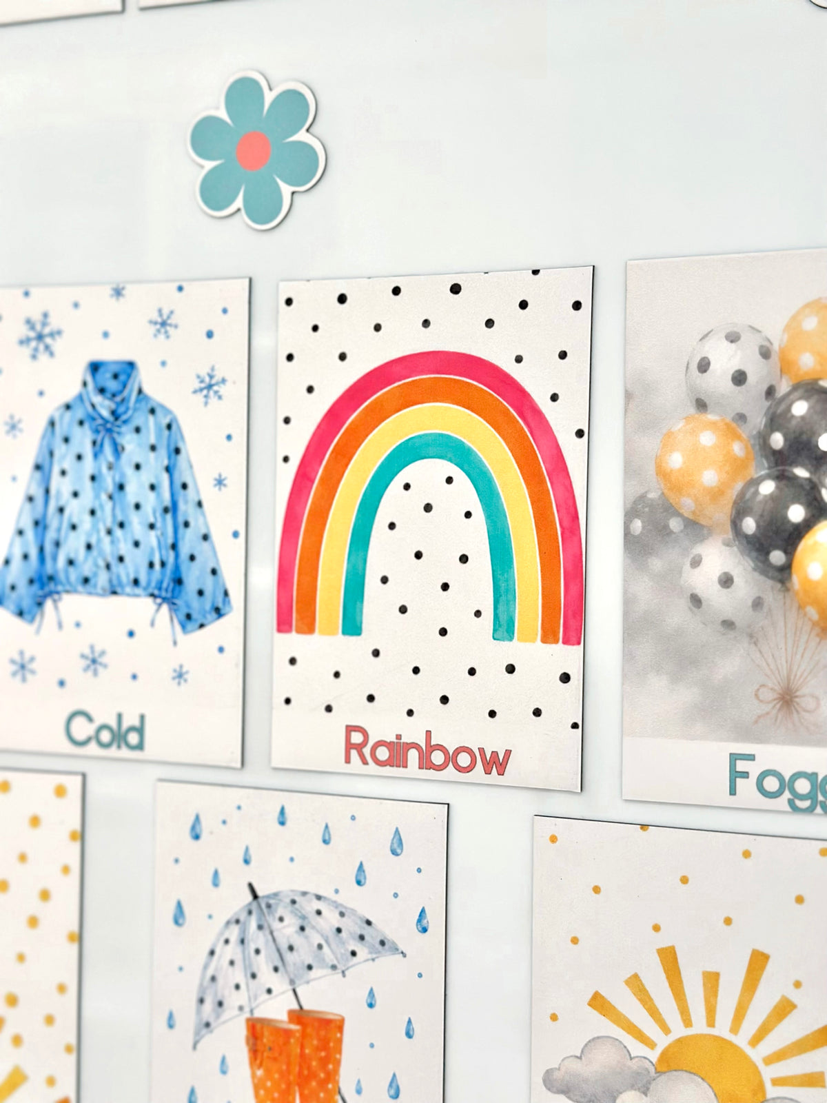 Polka dot Advanced Weather Calendar Chart