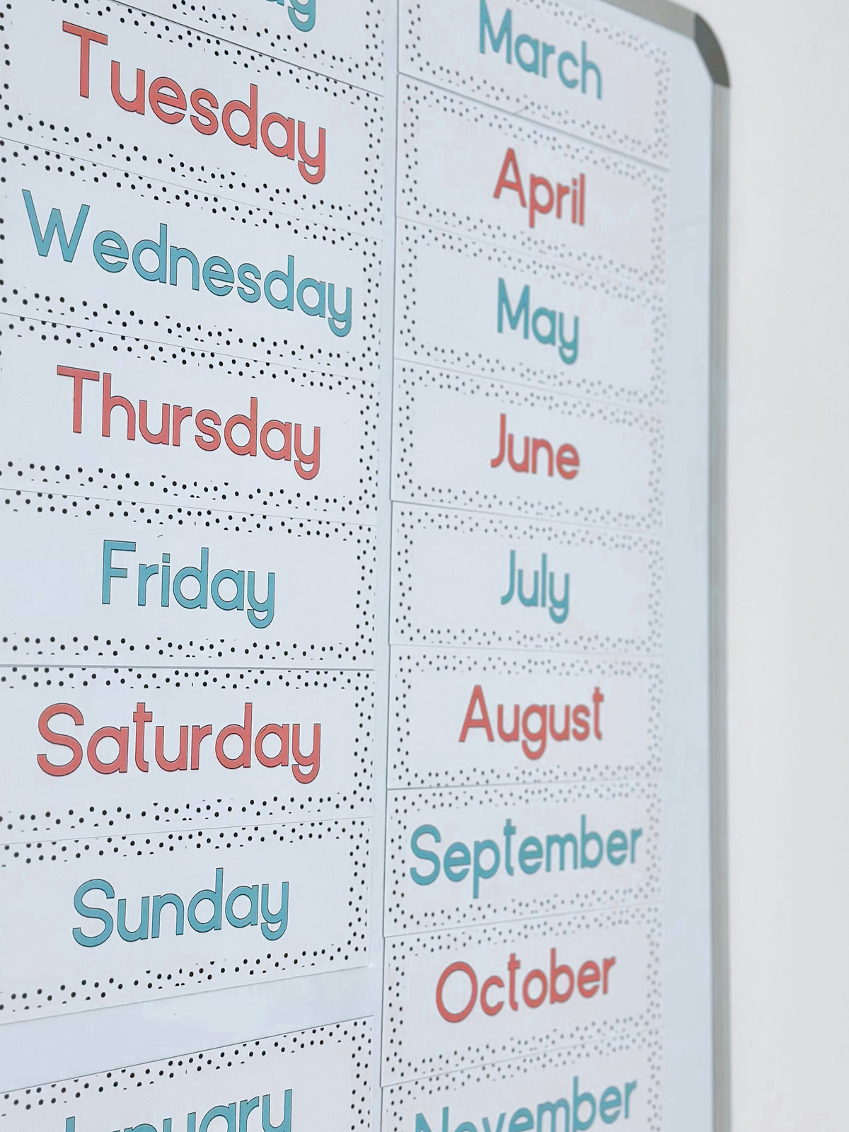Polka Dot Calendar Magnets