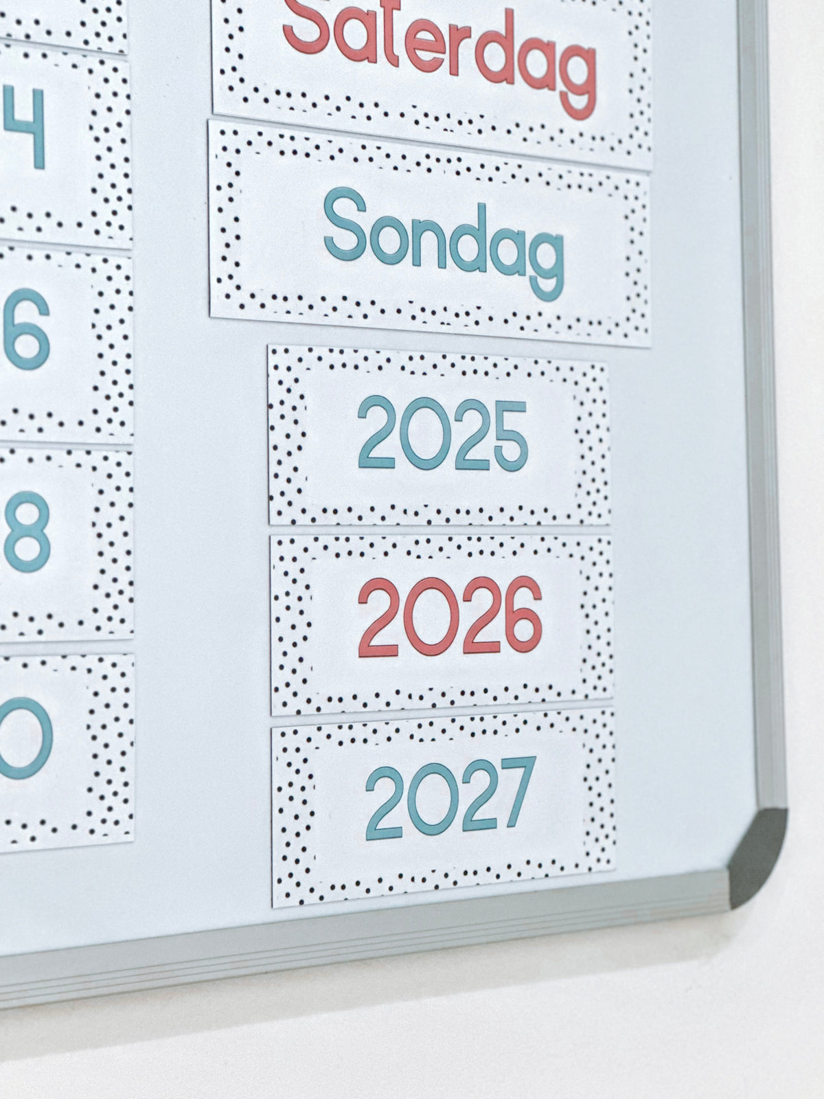 Polka Dot Calendar Magnets