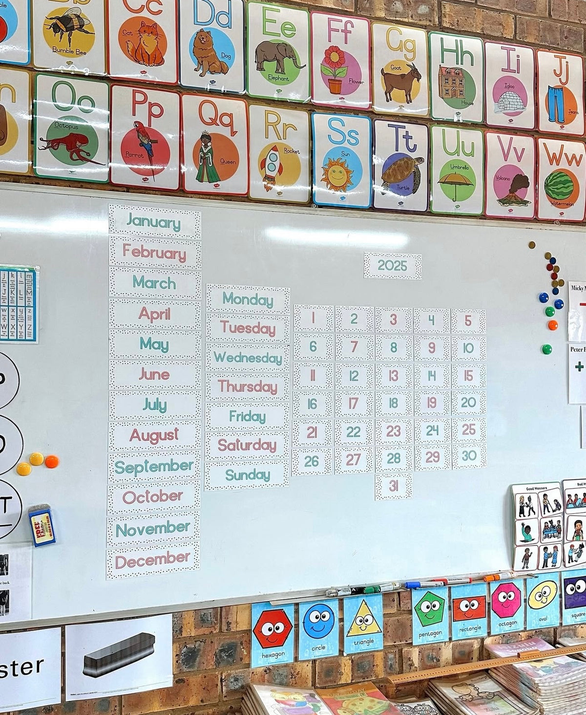 Polka Dot Calendar Magnets