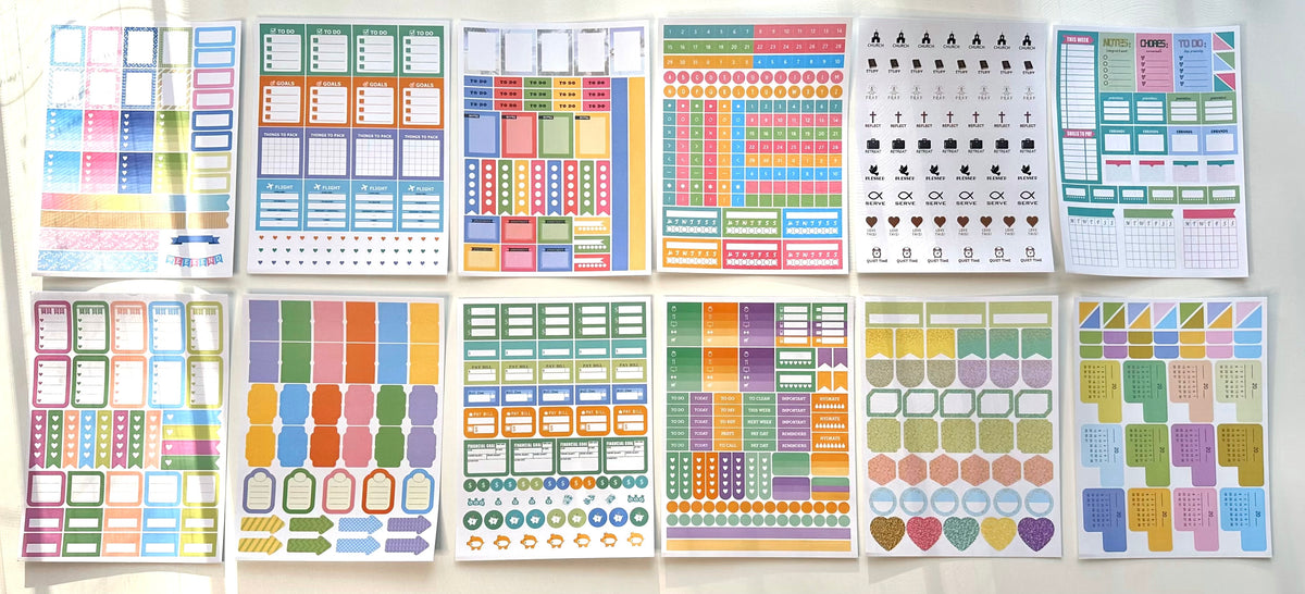 A5 Scrapbook Stickers Pack