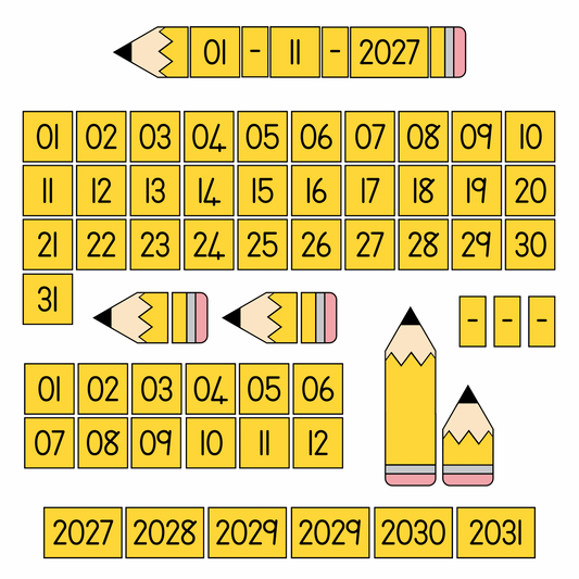 Pencil Math Calendar Set