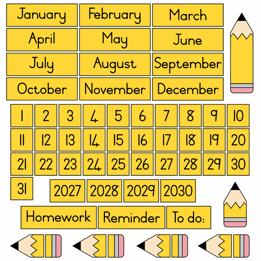 Pencil Calender Set