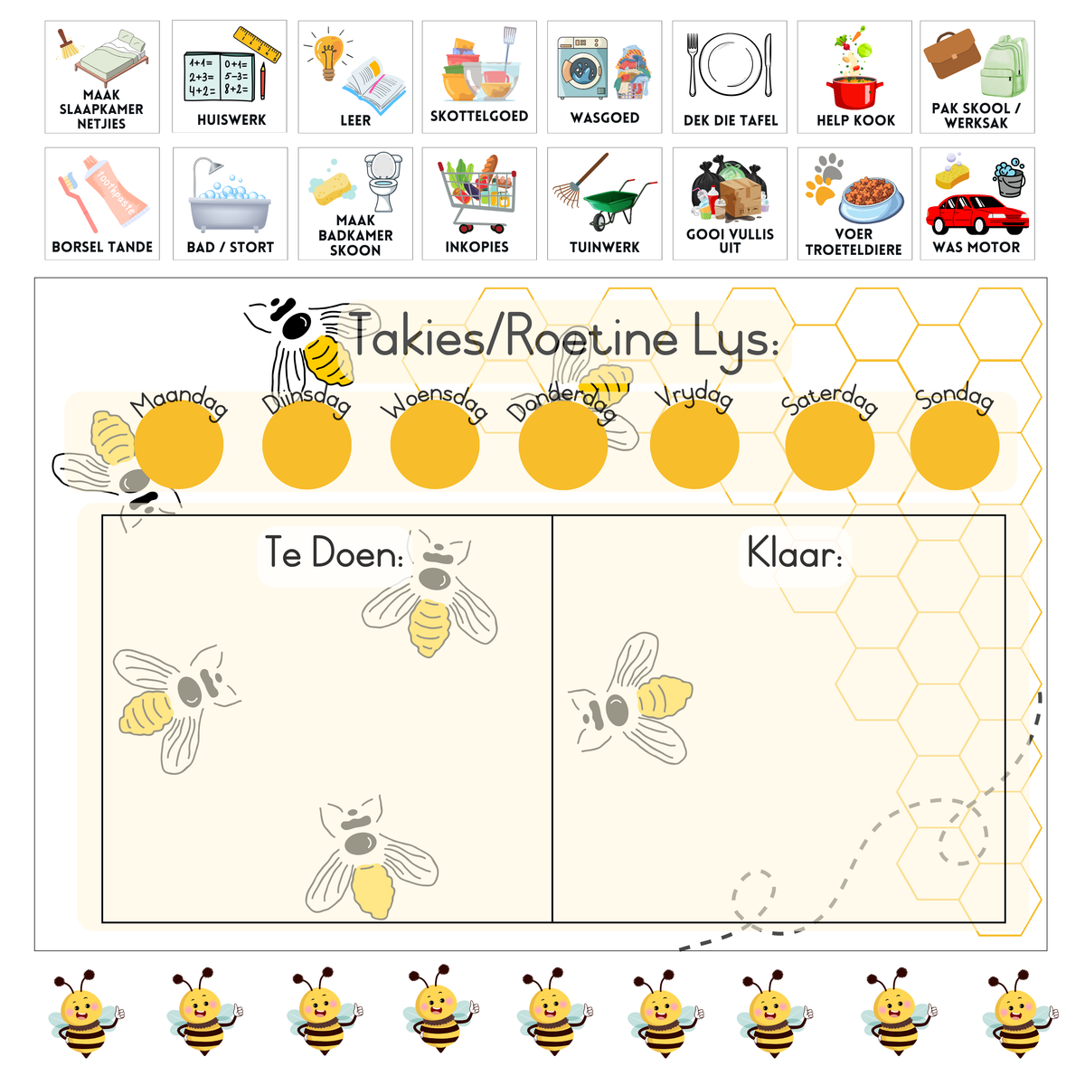 Bee Chores Chart