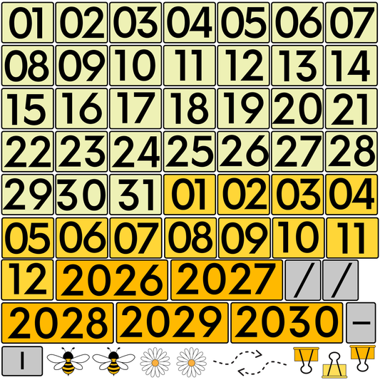 Bee Math Calendar Set