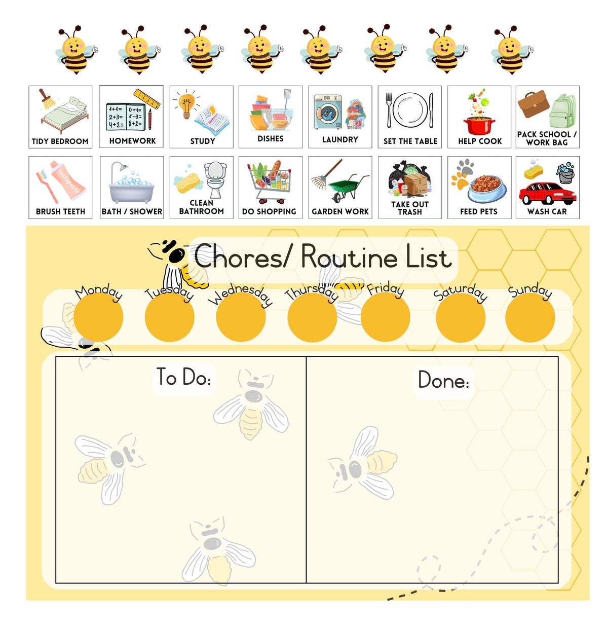 Bee Chores Chart